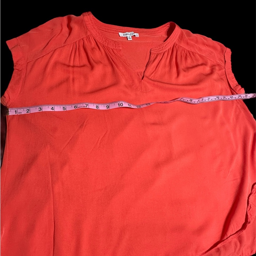 Rose & Olive Vibrant Coral Top - Picture 4 of 5
